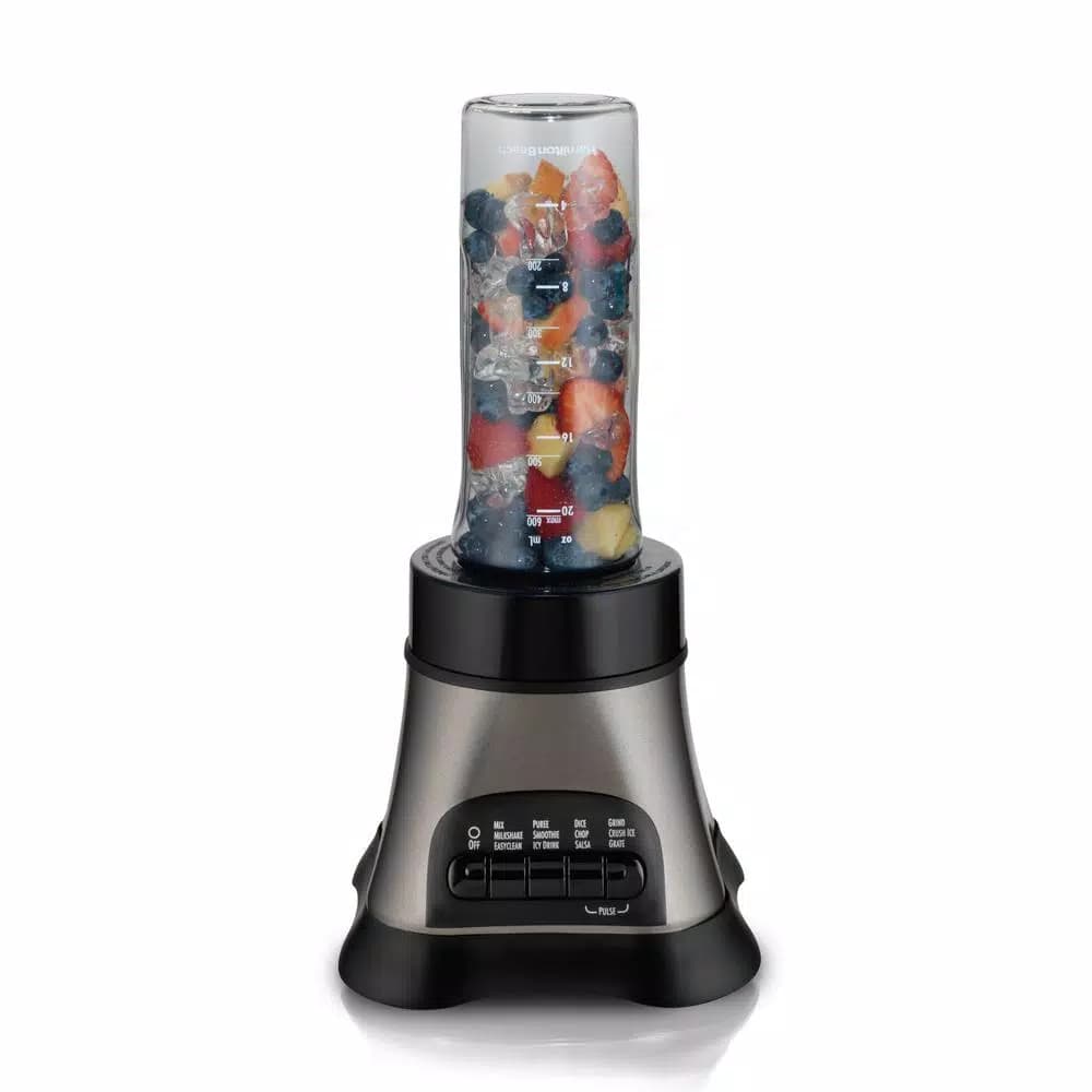 Hamilton Beach Wave Crusher 700W Blender with 40 oz. Jar and 20 oz. Travel Jar, Gray