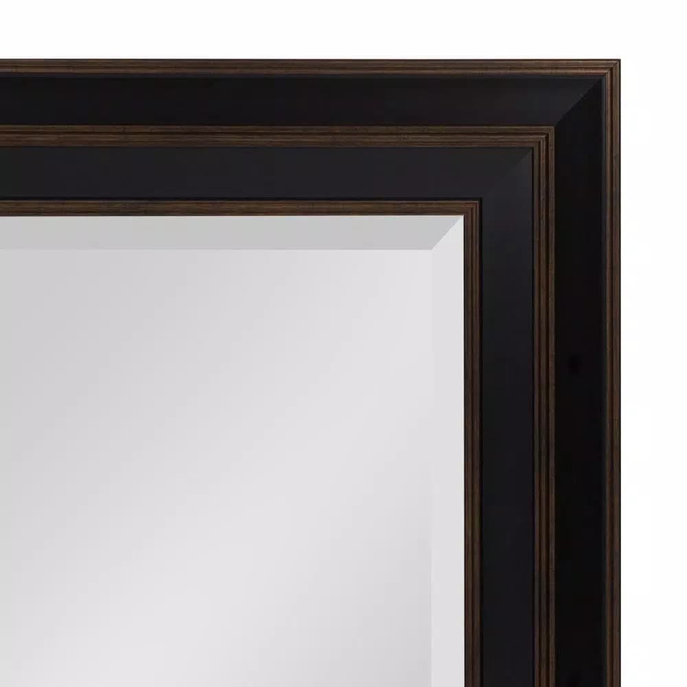Kate and Laurel Whitley Large Rectangular Bronze Beveled Glass Contemporary Accent Mirror