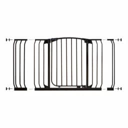 Dreambaby Chelsea Extra Wide Auto-Close Security Gate with Extensions, Black thumbnail 1