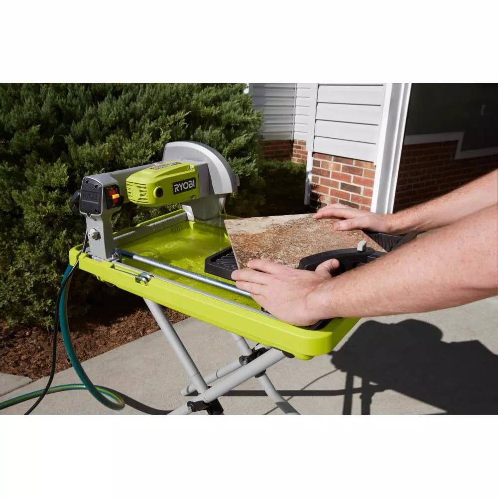 RYOBI 9 Amp Corded 7 in. Overhead Wet Tile Saw with 1-3/4 HP Motor