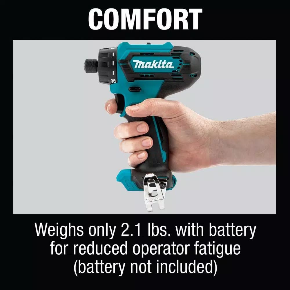 Makita 12V max CXT Lithium-Ion 1/4 in. Hex Cordless Screwdriver (Tool Only)