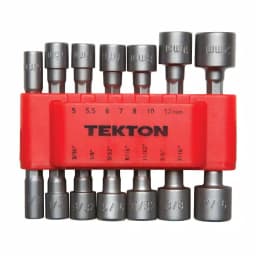 TEKTON 14-Piece Quick-Change Power Nut Driver Bit Set, 3/16-7/16 in. and 5-12 mm thumbnail 3