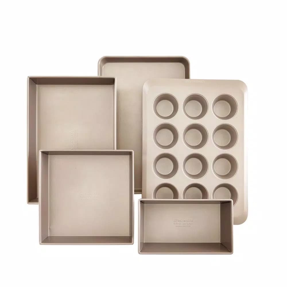 KitchenAid Classic 5-Piece Nonstick Anodized Steel Bakeware Set - Silver Stardust