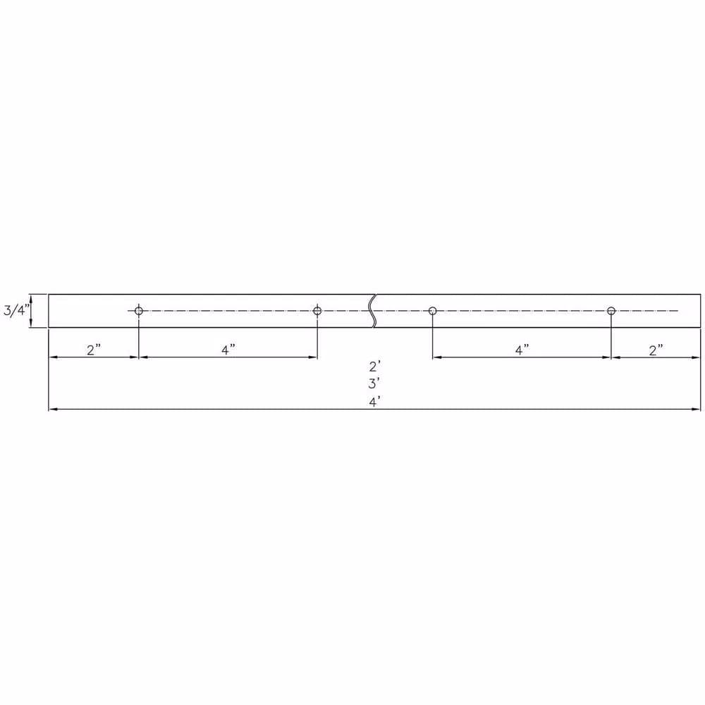 POWERTEC 48 in. Universal Stepped T-Track with 2 Hold-Down Clamps