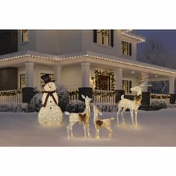 Home Accents Holiday 3 ft LED Lighted White Deer and Doe Set thumbnail 3