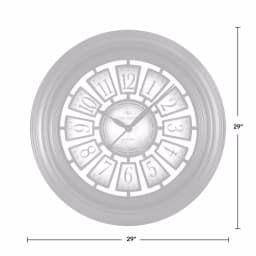 FirsTime Majestic 29 in. Round Hollow Wall Clock, Aged Espresso Brown thumbnail 4