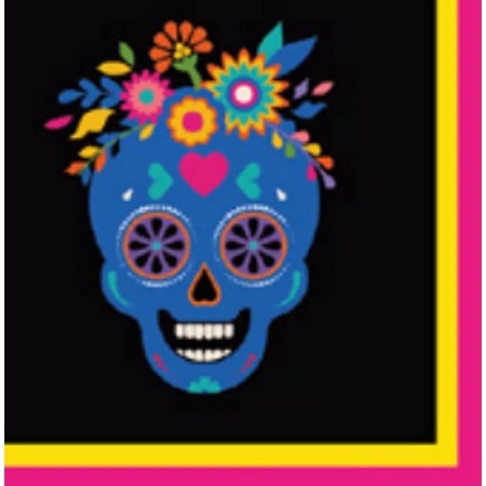 Sugar Plum Party SugarPlum Collection 32-Piece Dia De Los Muertos Assorted Disposable Cocktail Paper Napkins
