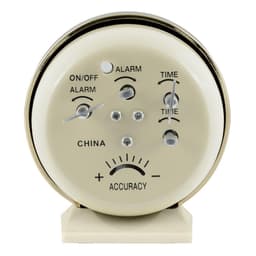 Equity by La Crosse 4 in. Round Analog Wind-Up Bell Metal Alarm Clock - Gold thumbnail 2