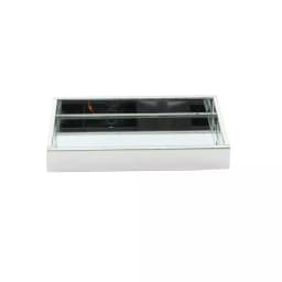 LITTON LANE 18 in. Modern Silver Decorative Mirror Tray with Polished Aluminum Exterior thumbnail 2
