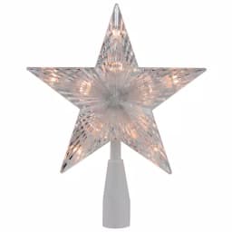 Northlight 7 in. Traditional 5-Point Star Christmas Tree Topper with Clear Mini Lights thumbnail 1