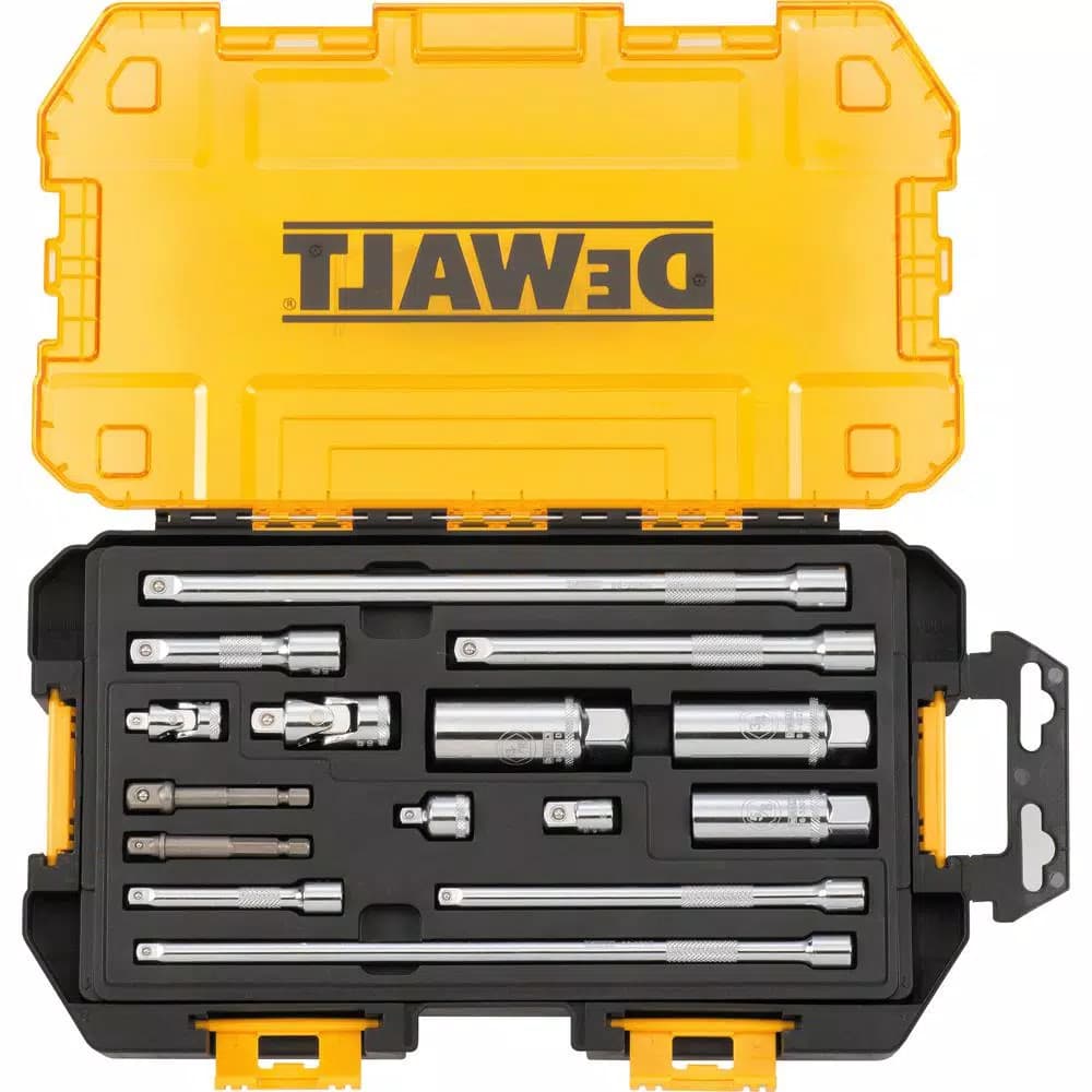 DEWALT 49-Piece 1/4 in. and 3/8 in. Drive Ratchet & Socket Set with Bonus 15-Piece Accessory Set