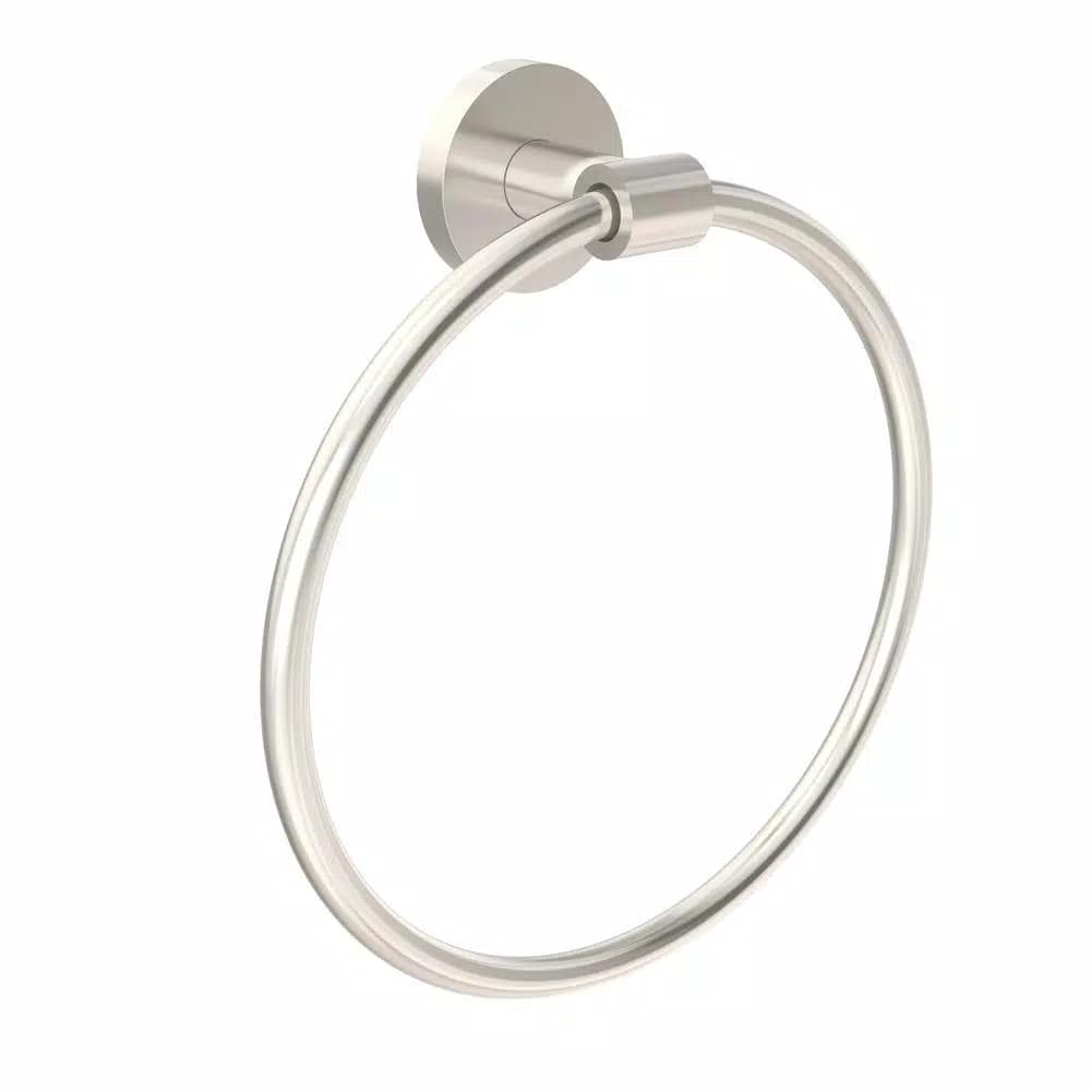 Symmons Identity Wall-Mounted Towel Ring, Satin Nickel