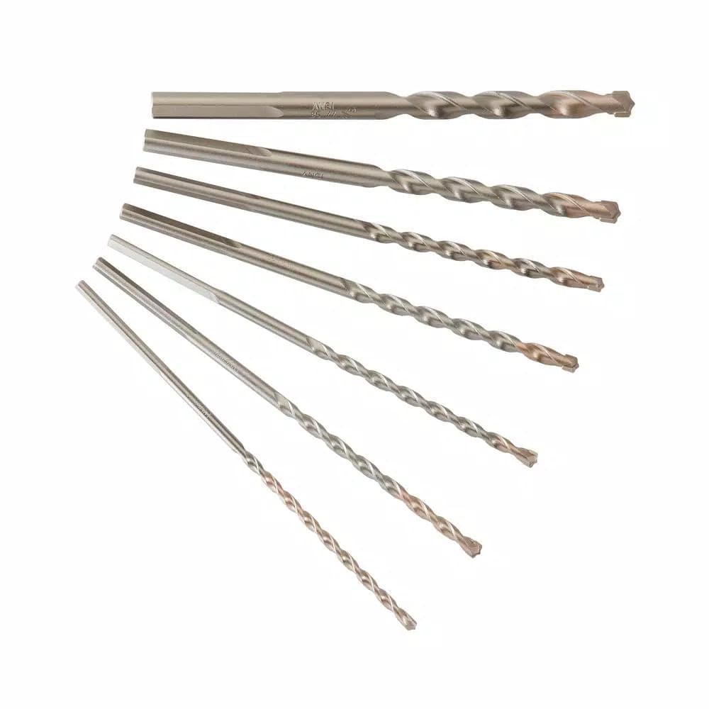 Milwaukee 3-Flat SECURE GRIP Carbide Hammer Drill Bit Set, 7-Piece