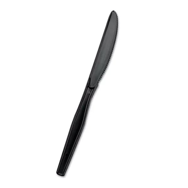 DIXIE SmartStock Plastic Cutlery Dispenser Refill, Black Mediumweight Knives, 40/Pack