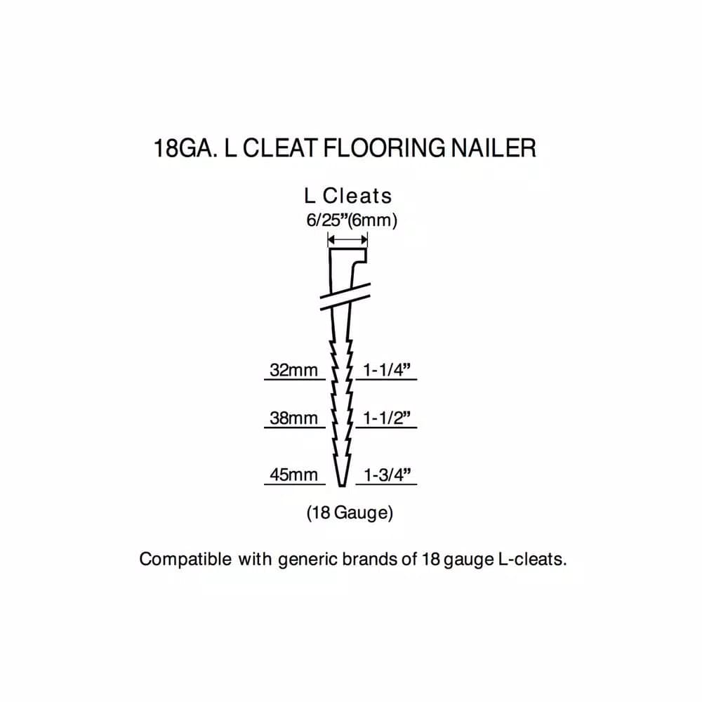 Husky HD18GLCN Pneumatic 18-Gauge 1-3/4 in. L-Cleat Flooring Nailer