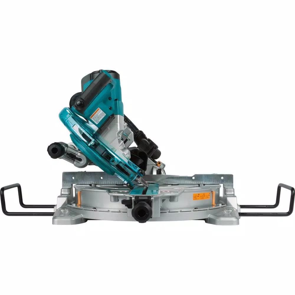 Makita 10 in. 15 Amp Dual-Bevel Sliding Compound Miter Saw with Laser and Folding Stand Kit