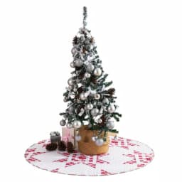 Country Living Angelina 48 in. Reversible Quilted Tree Skirt, Red and White Patchwork Star thumbnail 1