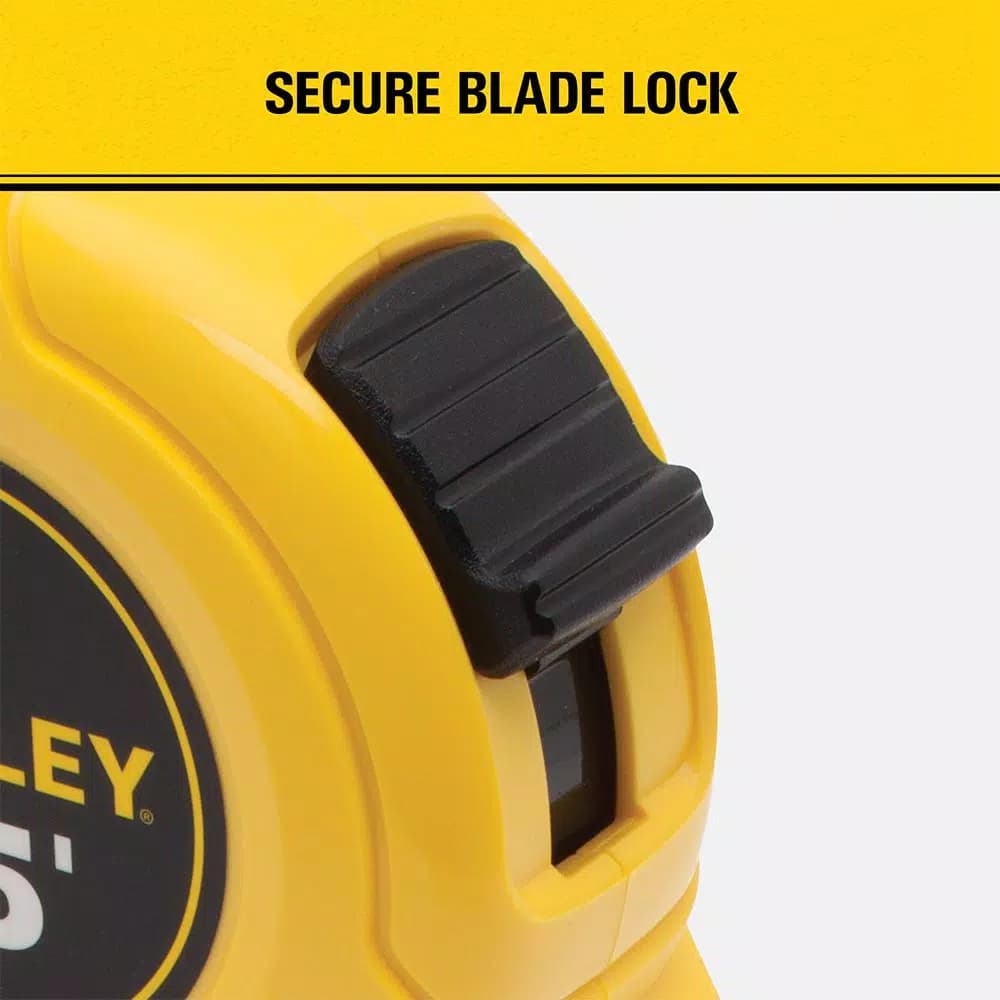 Stanley 16 ft. x 3/4 in. Tape Measure with Polymer-Coated Blade and High-Impact ABS Case