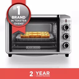 BLACK+DECKER 1500W 6-Slice Stainless Steel Convection Toaster Oven with Broiler Pan thumbnail 6