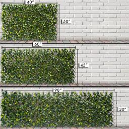 Greensmart Decor 40 in. x 80 in. Artificial Lemon Leaf Lattice Privacy Screen thumbnail 4
