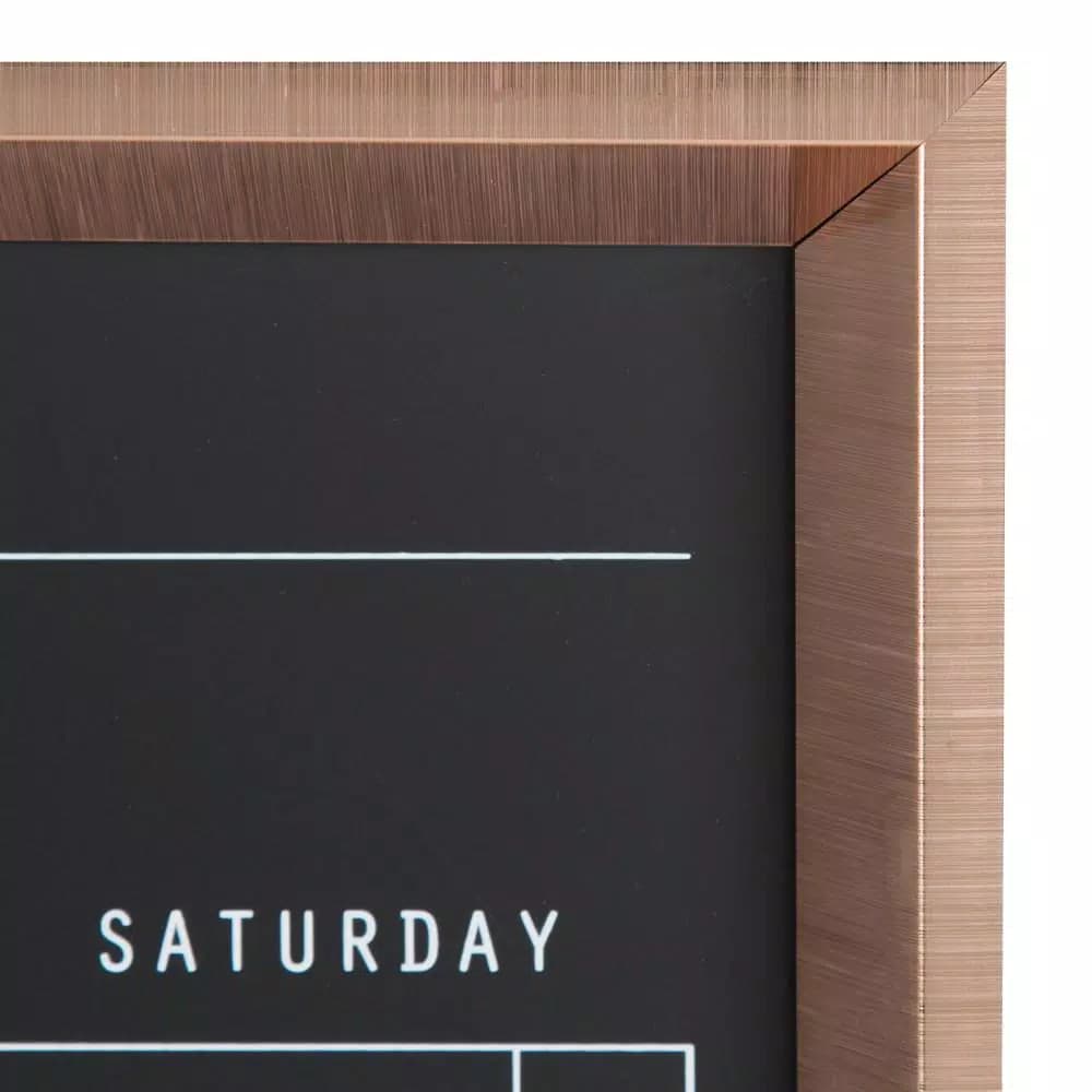 DesignOvation Calter Magnetic Chalkboard Monthly Calendar Memo Board with Frame
