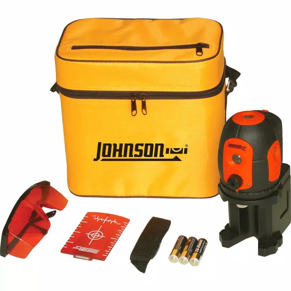 Johnson 5-Beam Self-Leveling Red Laser Level with Magnetic Multi-Functional Base
