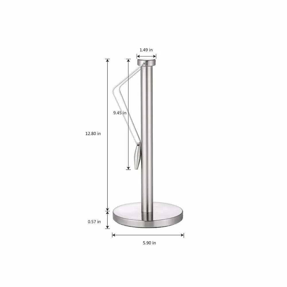 Alpine Industries Alpine Stainless Steel Freestanding Paper Towel Holder with Non-Slip Base