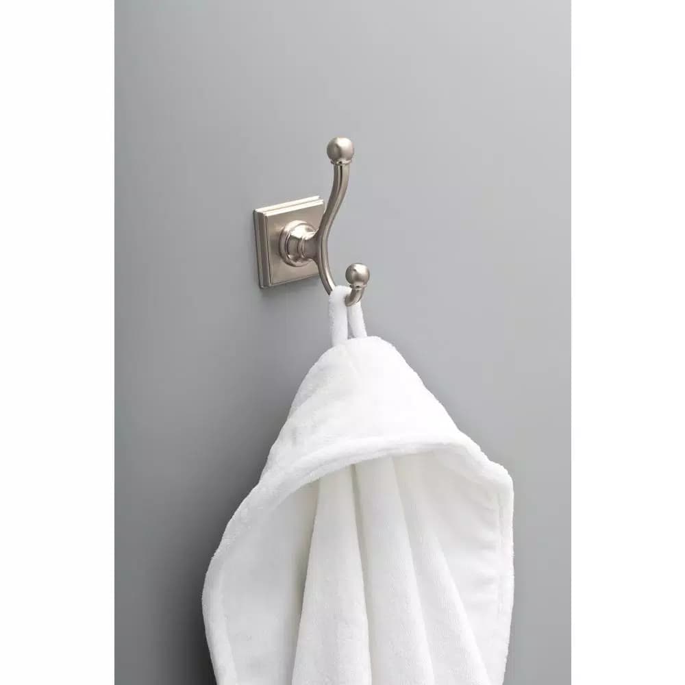 Delta Teague Double Towel Hook, SpotShield Brushed Nickel
