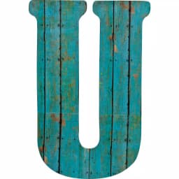 Jeff McWilliams Designs 15 in. Oversized Unfinished Wood Letter (U) - Industrial Style Wall Decor thumbnail 2