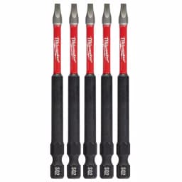 Milwaukee SHOCKWAVE #2 Square Drive 3.5 in. Impact Duty Steel Screwdriver Bits (5-Pack) thumbnail 1