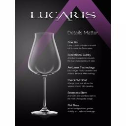Lucaris Bangkok Bliss 8-Piece Cabernet Wine Glass Set, 15.9 oz, Titanium Infused Lead-Free Crystal thumbnail 2