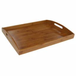 Home Basics Natural Bamboo Serving Tray, 16.87 x 11.62 in, Tan thumbnail 5
