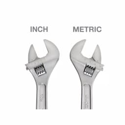 TEKTON 10 in. Adjustable Wrench, Carbon Steel with Satin Chrome Finish thumbnail 3