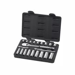 GEARWRENCH 3/8 in. Drive SAE Standard Socket Set with Ratchet and Extensions, 21-Piece thumbnail 3