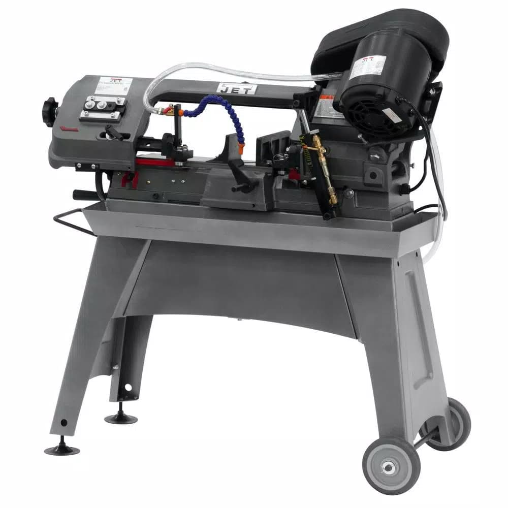 JET J-3230 1/2 HP 5 in. x 8 in. Horizontal Metalworking Band Saw with Rolling Stand, 115V