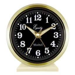 Equity by La Crosse 4 in. Round Analog Wind-Up Bell Metal Alarm Clock - Gold thumbnail 1