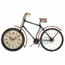 LITTON LANE 10 x 16 in. Vintage Rustic Iron Bicycle Frame Analog Clock thumbnail 1