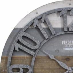 FirsTime and Co. 27 in. Shabby Planks Wall Clock, Rustic Wood Design thumbnail 3