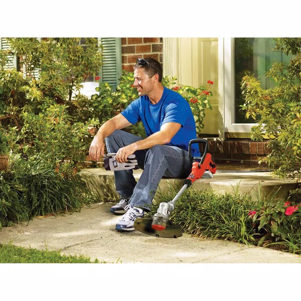 BLACK+DECKER 20V MAX Cordless 2-in-1 String Trimmer and Edger, 12 in. Cutting Swath, Includes 2.0 Ah Battery and Charger