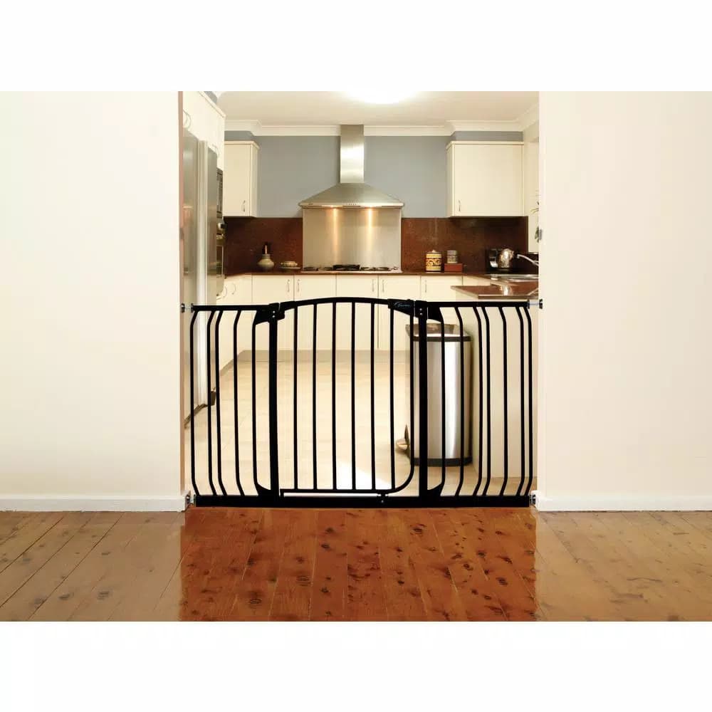 Dreambaby Chelsea Extra Wide Auto-Close Security Gate with Extensions, Black