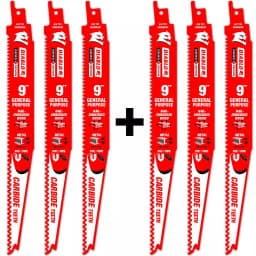 Diablo Demo Demon 9 in. Carbide General Purpose Reciprocating Saw Blades, 6/9 TPI, 6-Pack thumbnail 1