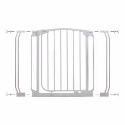 Dreambaby Chelsea Auto-Close Security Gate with Extensions, White, 29.5 in. H thumbnail 1