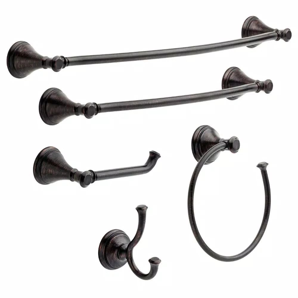 Delta Cassidy 24 in. Double Towel Bar in Venetian Bronze