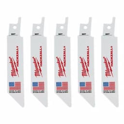 Milwaukee 4 in. 14 TPI Bi-Metal EMT Reciprocating Saw Blades, 5-Pack thumbnail 1