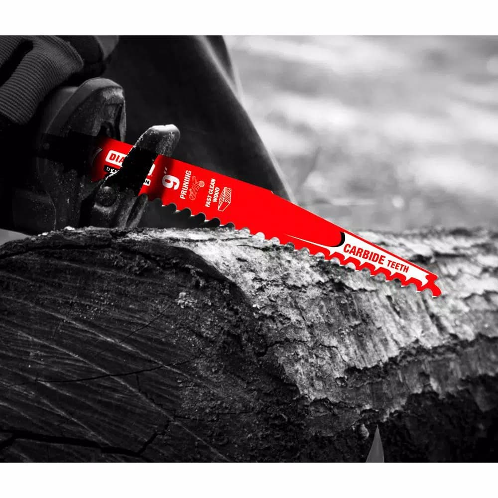 Diablo Demo Demon 12 in. Carbide Pruning and Clean Wood Reciprocating Saw Blades, 3 TPI, 10-Pack