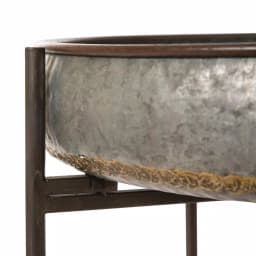 Glitzhome 25.79 in. Galvanized Metal Farmhouse Shelf with Removable Round Tray thumbnail 5
