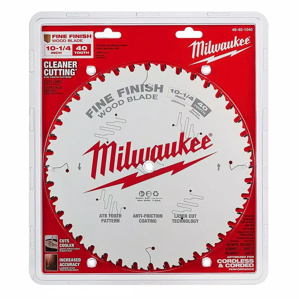 Milwaukee 10-1/4 in. 40-Tooth Fine Finish Circular Saw Blade