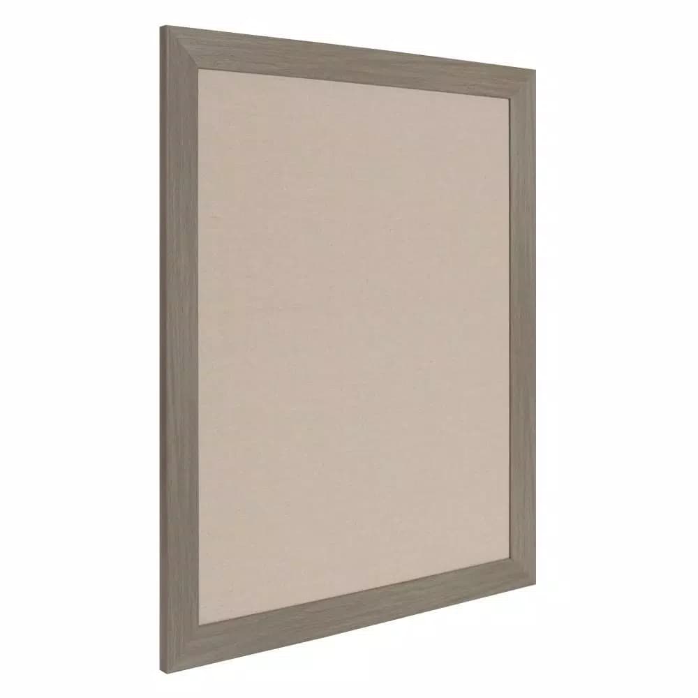 DesignOvation Beatrice Fabric Pinboard Memo Board - Framed Linen Bulletin Board for Home and Office