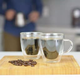 GROSCHE Turin Double-Walled Borosilicate Glass Espresso Cups with Handles, 4.7 oz (Set of 2) thumbnail 8