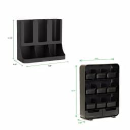 Mind Reader Black Coffee and Tea Station Organizer with Pod, Cup, and Condiment Storage thumbnail 7
